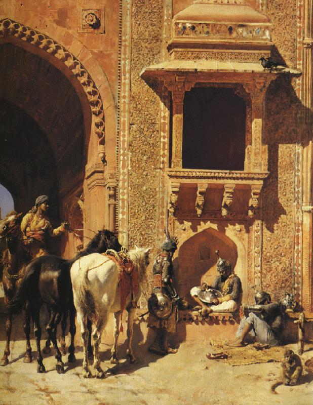 Edwin Lord Weeks Gate of the Fortress at Agra, India china oil painting image